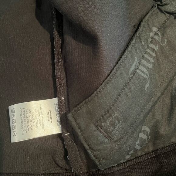 NEW Juicy Couture Corduroy Ribbed Structured Moto Jacket Asymmetrical Zip Black… - Picture 12 of 16